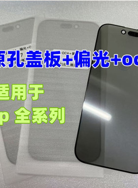适用 17pro12pmax13 14plus 15 16promax 外屏原孔盖板+偏光带oca