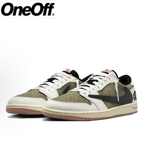 定制球鞋 TravisScott x Jordan AirJordan AJ1浅草柔粉倒钩球鞋