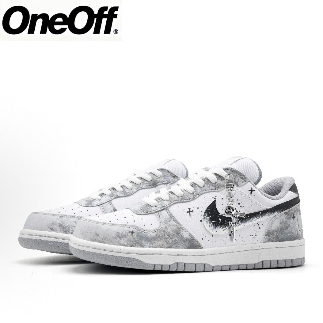 【定制球鞋】Nike BigLow教父冥言 百搭潮流高街低帮板鞋男款黑灰