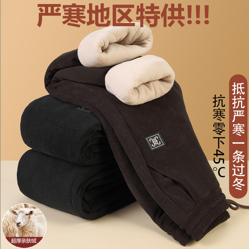 妈妈冬装夹棉裤子女冬季中老年人加厚棉裤奶奶保暖灯芯绒2025新款