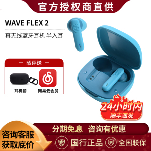 JBL WAVE FLEX2真无线蓝牙耳机通话降噪运动游戏带麦半入耳音乐