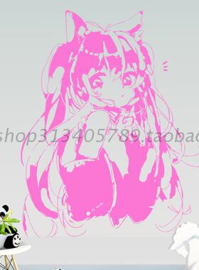 美少女动漫人物居家背景墙装饰