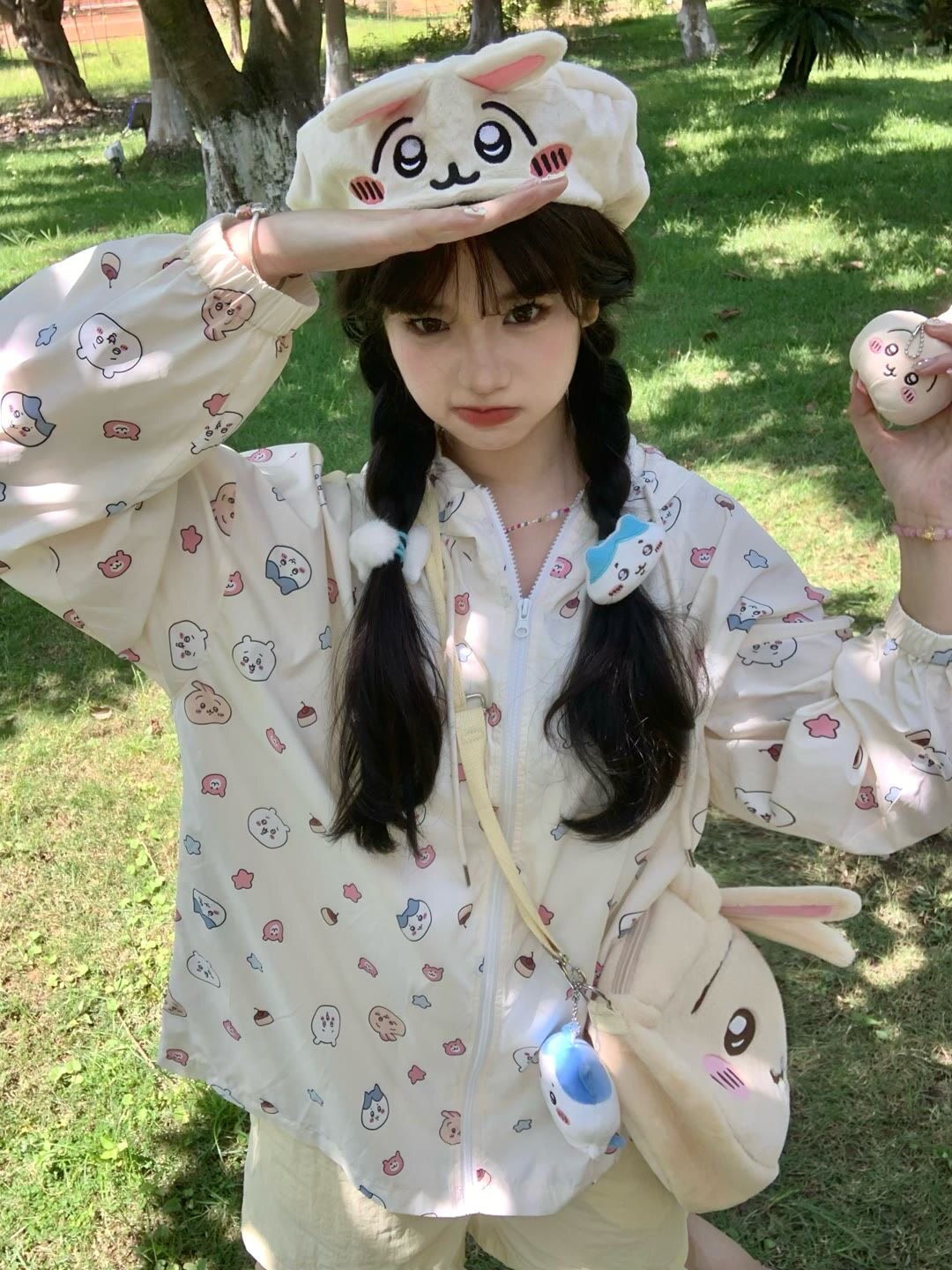 满印防晒衣女2024新款可爱卡通夏季宽松休闲薄款学生开衫外套女潮