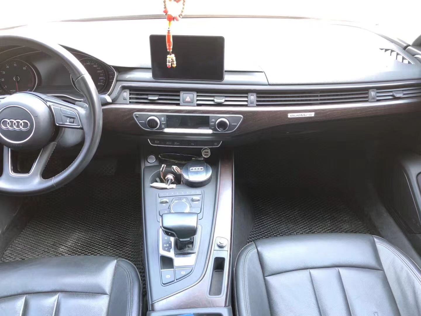 17-22款奥迪A4L B9内饰岑木桦木真碳纤维中控档位装饰改装升级件