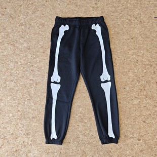 特价 休闲裤 欧美街头骷髅骨休闲男式 长裤 加绒卫裤 断码