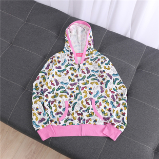 女款连帽套头毛圈卫衣学生甜美休闲