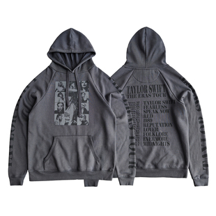 霉霉泰勒斯威夫特TaylorSwift 2023冬季巡演周边情侣宽松连帽卫衣