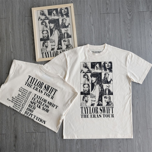 断码处理霉霉泰勒斯威夫特TaylorSwift 巡演周边纯棉情侣短袖T恤