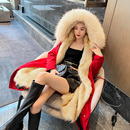 派克服女2025年冬新款 皮草外套 仿狐狸毛内胆可拆卸加绒加厚中长款