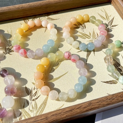 清仓手链玛瑙碧玺盐源百搭发晶