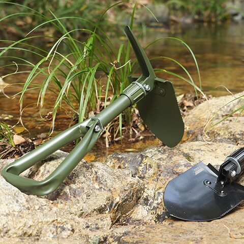 多功能工兵铲中号可折叠便携兵工铲园艺种菜车载防身户外钓鱼铁锹