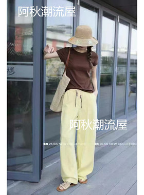 丁螺GN女装2025年夏季新款 韩版时尚简单百搭圆领短袖T恤正品好穿