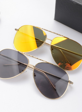 墨镜大框配近视时尚风街拍太阳镜