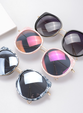 时尚彩贝色猫眼镜框近视太阳墨镜