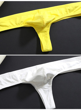 新款内裤丁字裤男伪娘骚气男丁字裤性感低腰内裤0穿个性酷T裤