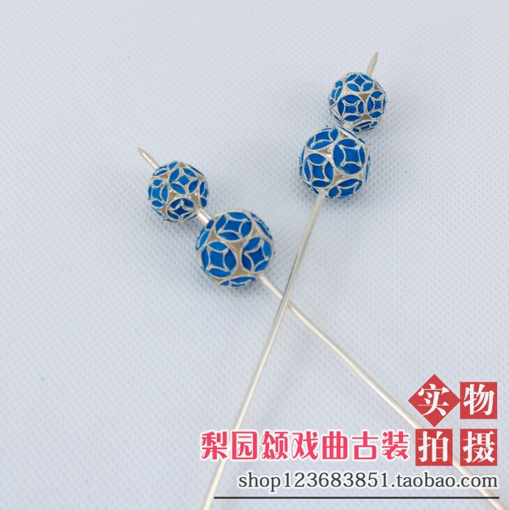 梨园颂新款戏曲古装青衣花旦夫人小姐戏剧用品点绸葫芦簪子一对