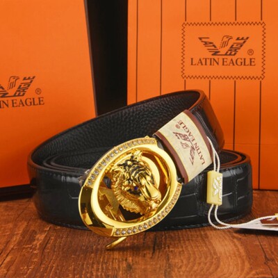 [断裂换新]新款本命年虎头皮带男真皮牛皮自动扣腰带个性韩版裤带