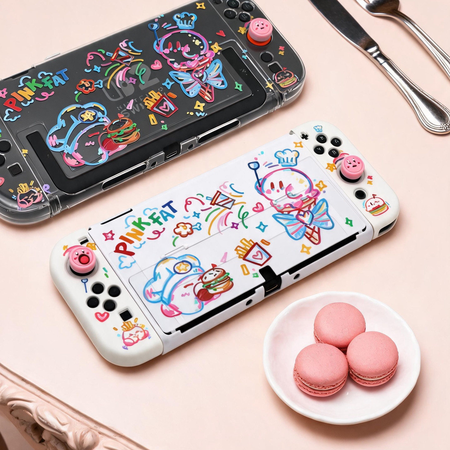 适配任天堂Switch OLED保护壳Switch2保护套原创贪吃厨师NS分体壳图片