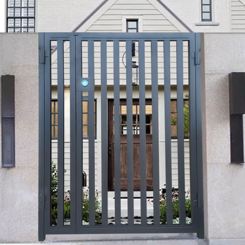 欧式铁艺庭院门别墅围墙大门小区花园单子母门不锈钢铝合金院子门