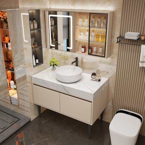 岩板洗手台洗脸池台上盆浴室柜