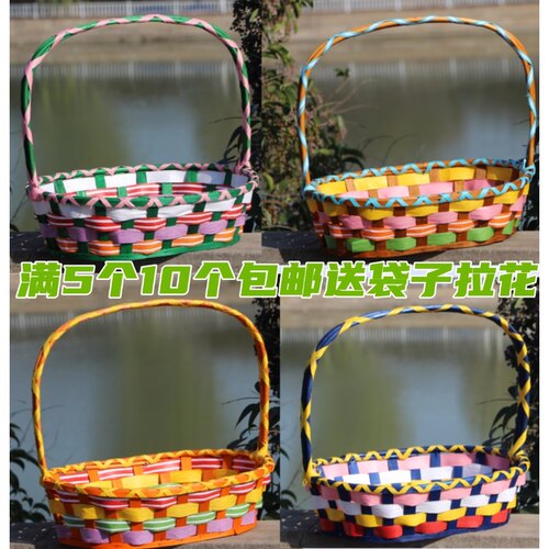 藤编果篮柳编蔬菜篮手提篮送礼回礼篮采摘篮插花篮鸡蛋篮福利篮子