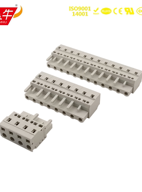 8EDGK KFM762 7.62mm 2-12P 工控接线端子 快速连接  插拔式 炎牛