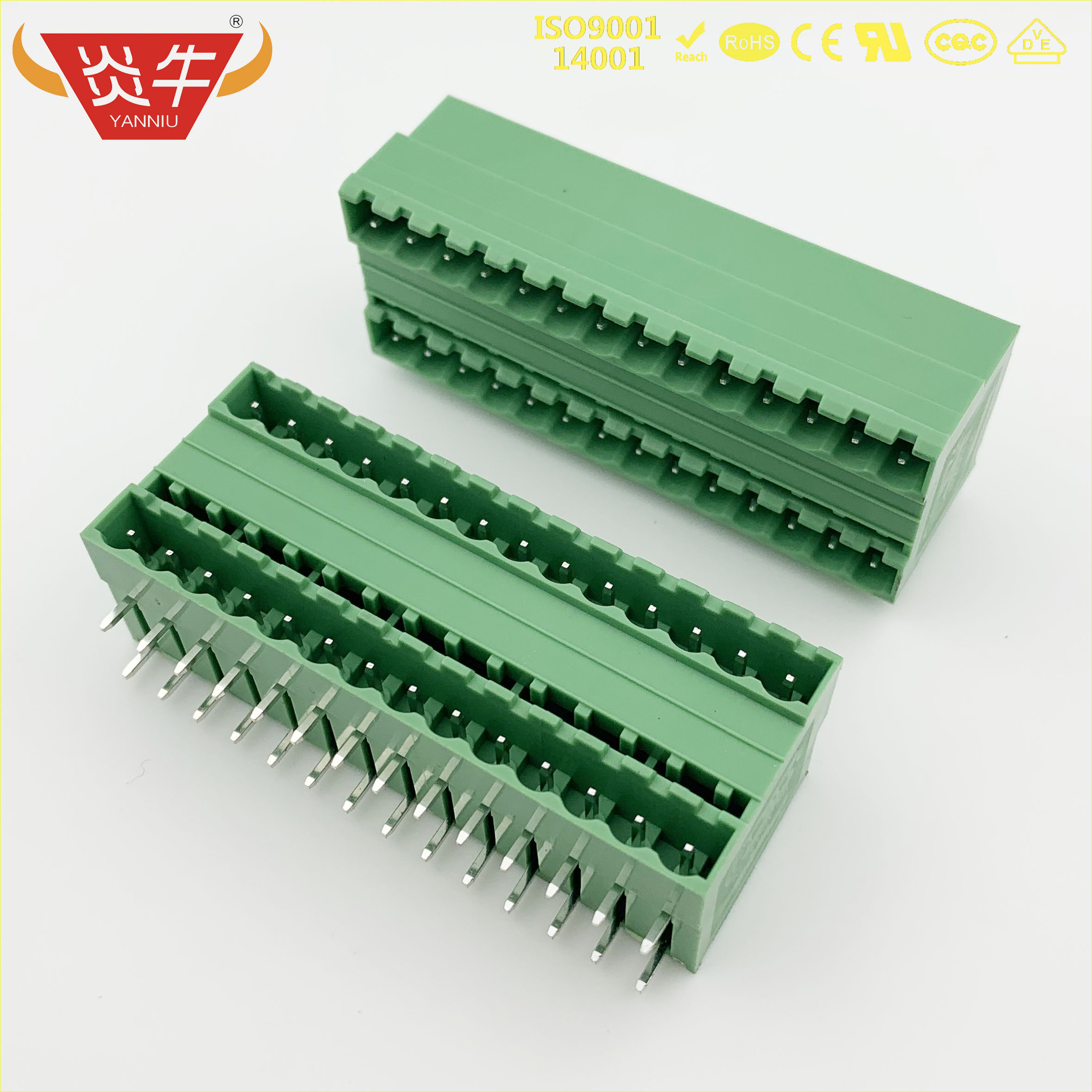 插拔式PCB接线端子排KF2EDGRH 5.08mm MDSTB 2,5 G1 接插件连接器