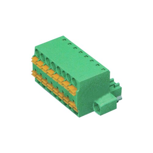 2进1出弹簧插拔式PCB接线端子KF2EDGKDHM-3.5mm带法兰TFMC1.5-STF