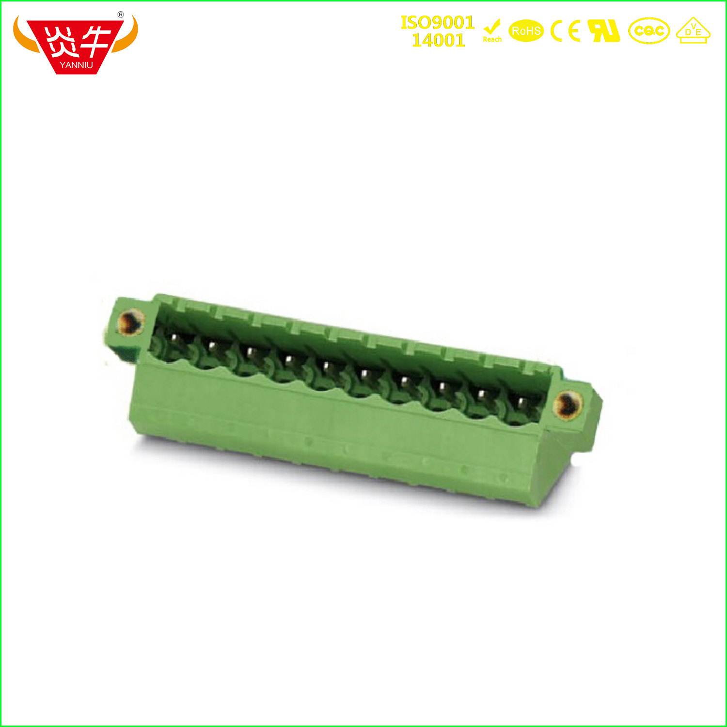 插拔式PCB接线端子 KF2EDGLM 5.08mm SMSTBA 2,5 GF 连接器接插件