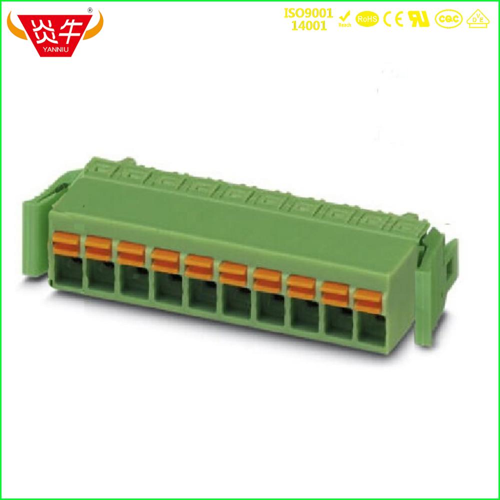 弹簧插拔式PCB接线端子KF2EDGKNG 5.0mm FKCN2.5 STF连接器接插件