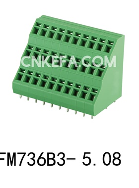 5.08mm炎牛连接器三层弹簧接线端子KFM/YN736B3/DG245H3/737-304