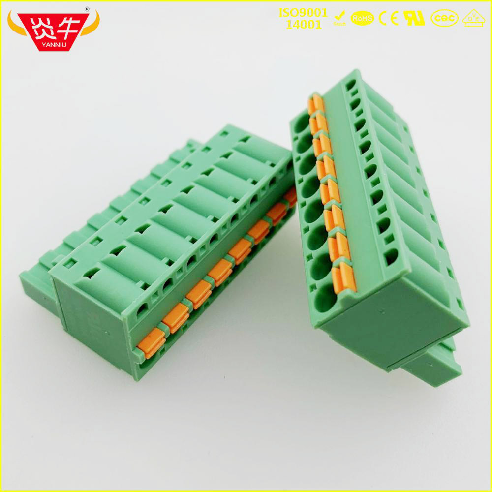 弹簧插拔式PCB接线端子 KF2EDGKD 5.0mm FKC 2.5 ST 连接器接插件