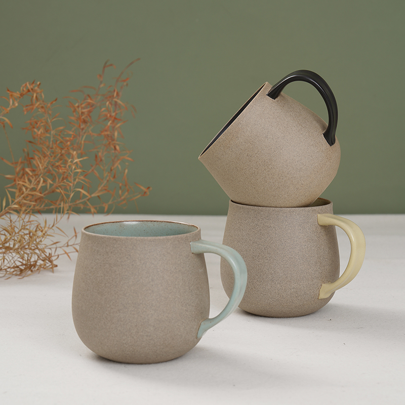 大容量家用喝水杯粗陶日式复古