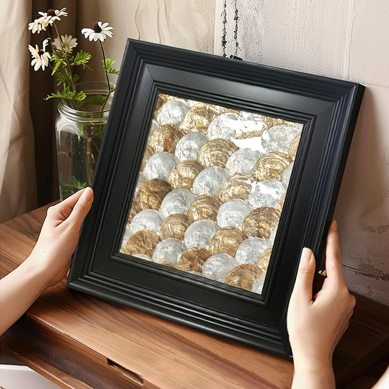 天然贝壳玄关摆件装饰画客厅电视柜轻奢高级感工艺品中古风挂画,家居饰品,现代装饰画,淘宝优惠券,粉丝福利购,淘宝优惠卷