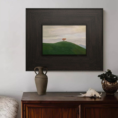 高级感法式艺术客厅风景抽象壁画