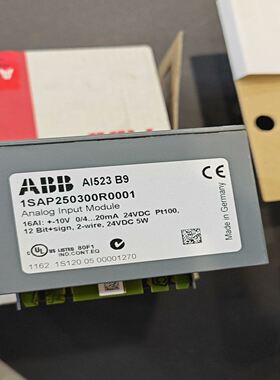 ABB AI523 B9模拟量输入模块，型号1SAP2503
