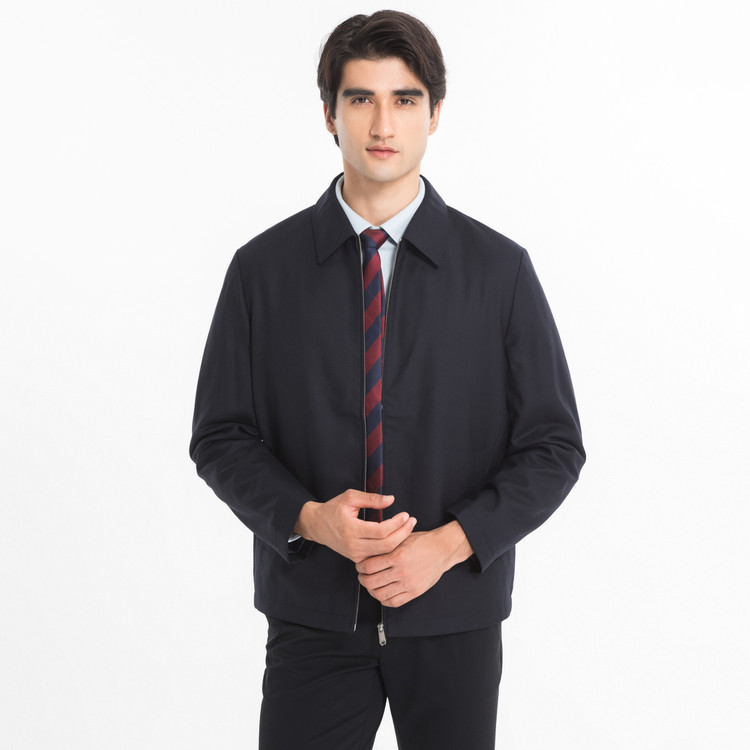 路卡迪龙秋冬防风易打理商务休闲羊绒男士棉服行政外套154226101