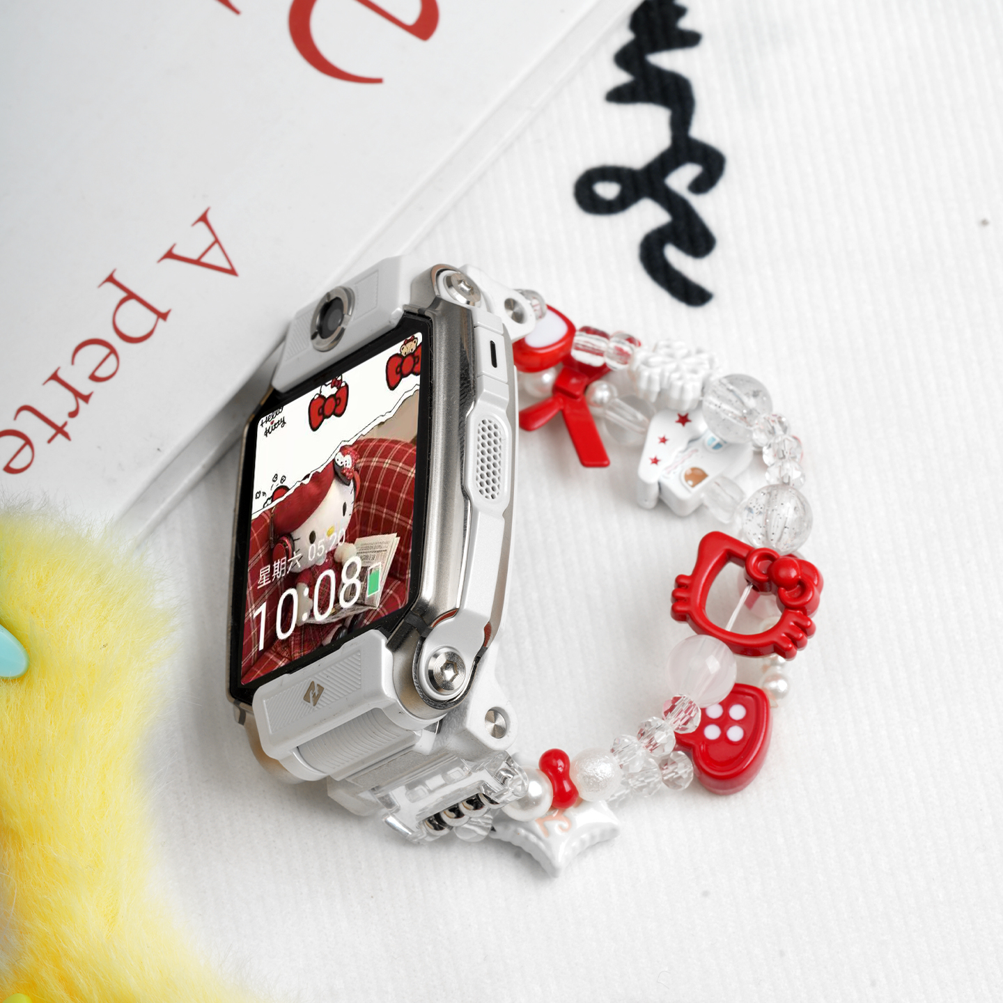 圣诞kt猫适用小天才z11电话手表Z10/Z9保护壳Z7腕带z8/z6a/z5表带