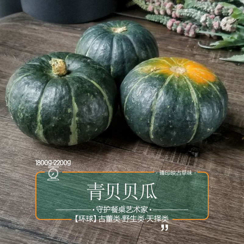 臻印映 青贝贝南瓜 胜似野生超越有机天生天养粉糯干香约4斤