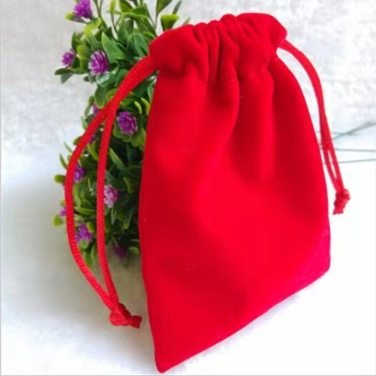 红色布袋福袋饰品珠宝锦囊首饰口袋束口印章收纳袋文玩包装绒布袋