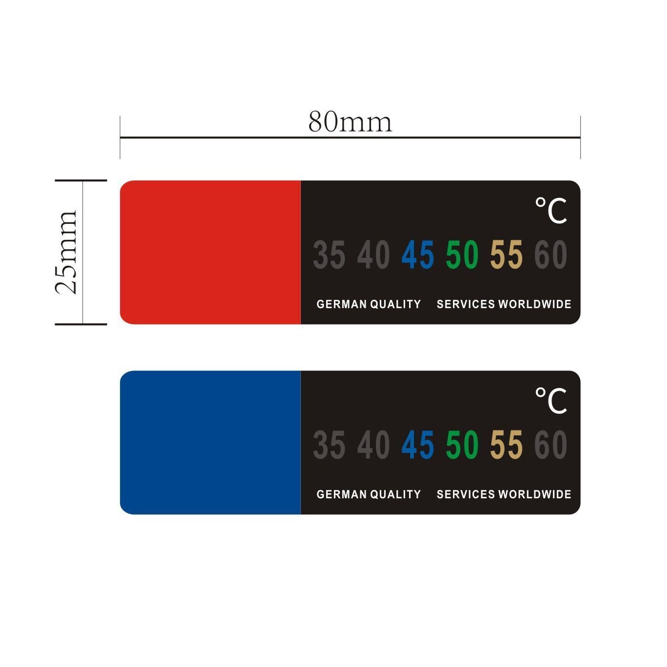 分水器测温贴地暖分水器球阀门暖气片管道供暖显示贴试纸温度计