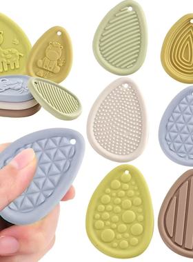 【出口正版原版纹理】ADHD感官石小红书食品级硅胶纹理解压玩具