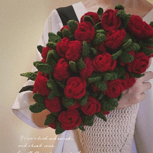 玫瑰花束毯子材料包手工diy