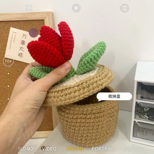 郁金香花朵收纳盒手工diy材料包