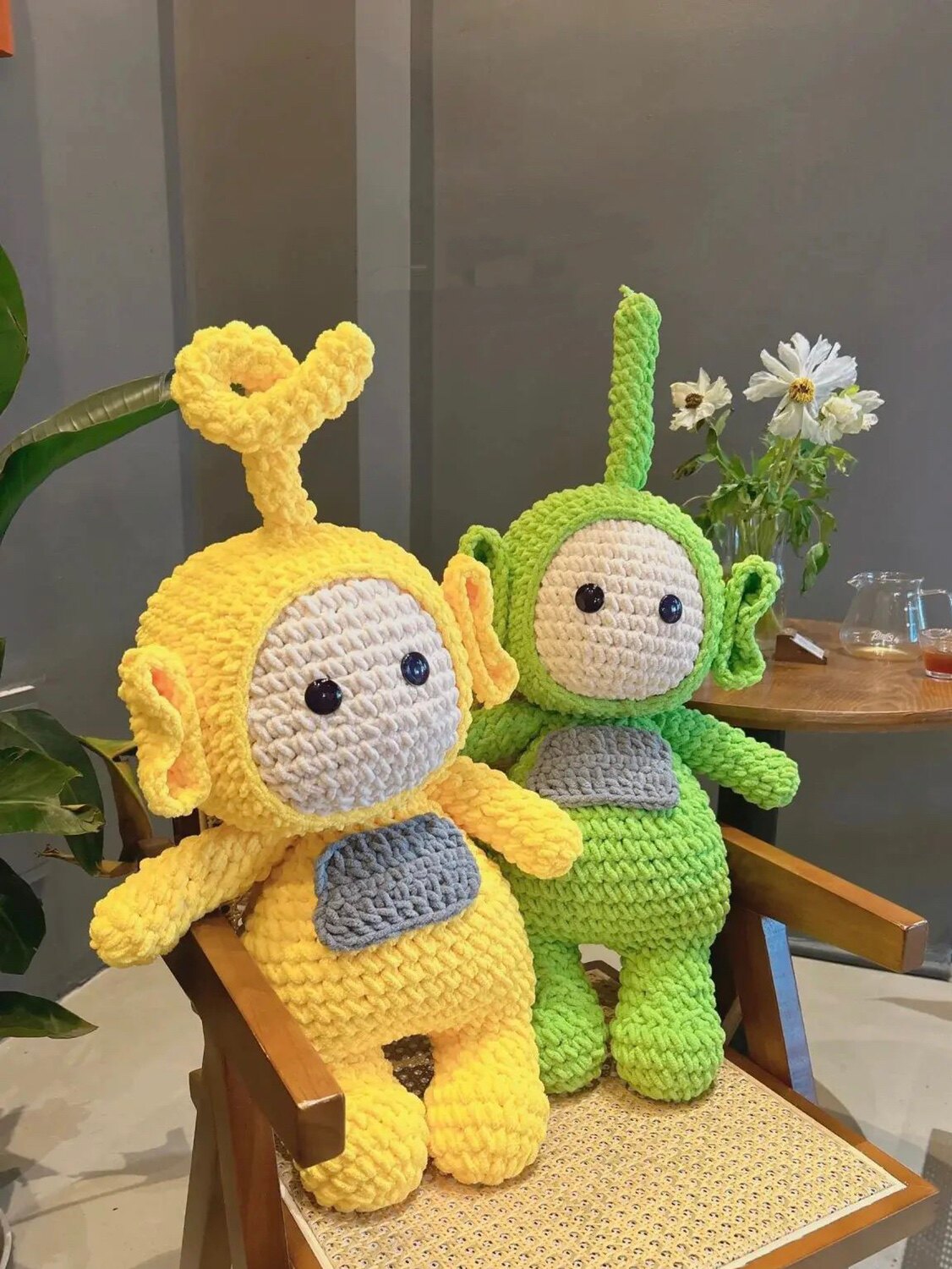 手工编织diy钩针材料包天线宝宝大号超大只冰条线玩偶自制礼物