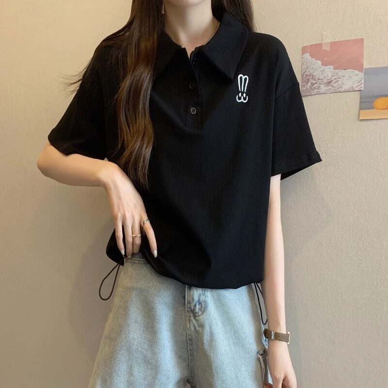 大码女装正肩POLO领打底衫