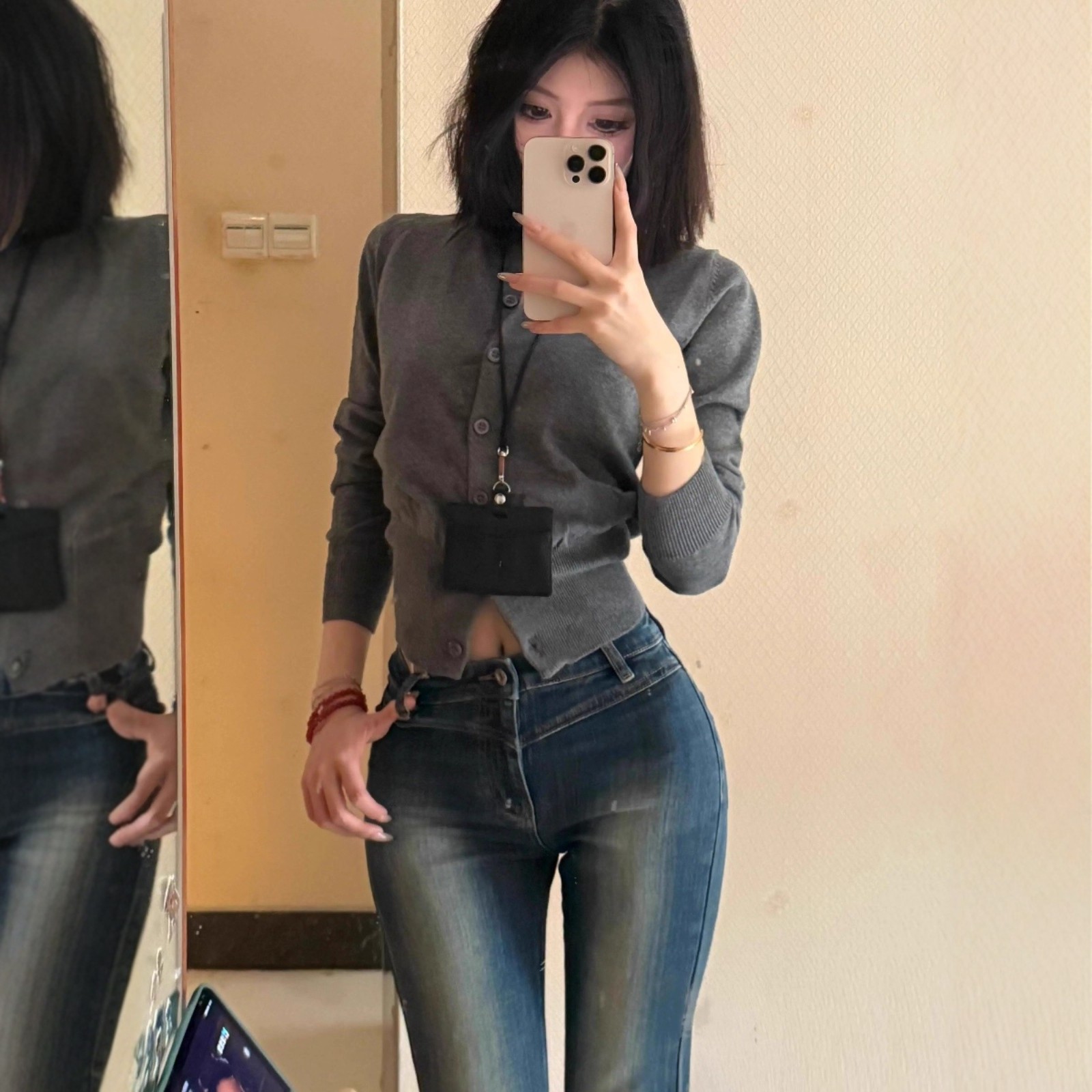日系针织开衫毛衣女秋冬季高级感