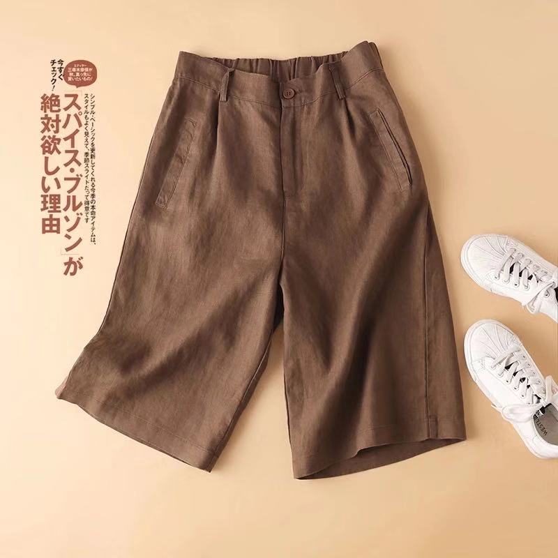 五分裤女夏季薄款休闲棉麻外穿
