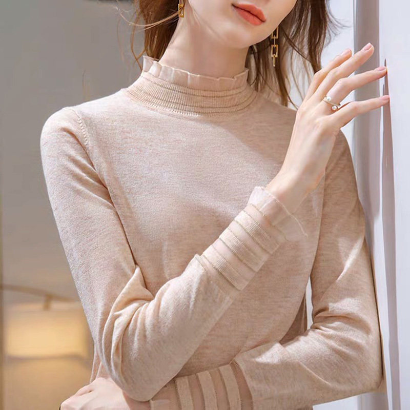 半高领羊毛衫女内搭高级感长袖
