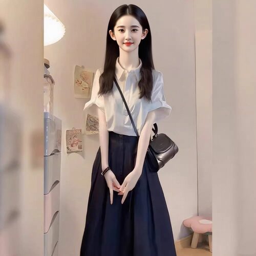 绝美上衣牛半身裙两件套装女